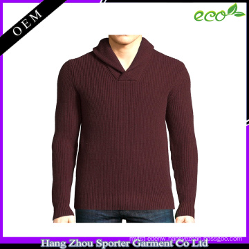 16FZCAS19 winter shawl collar men sweater cashmere jumper